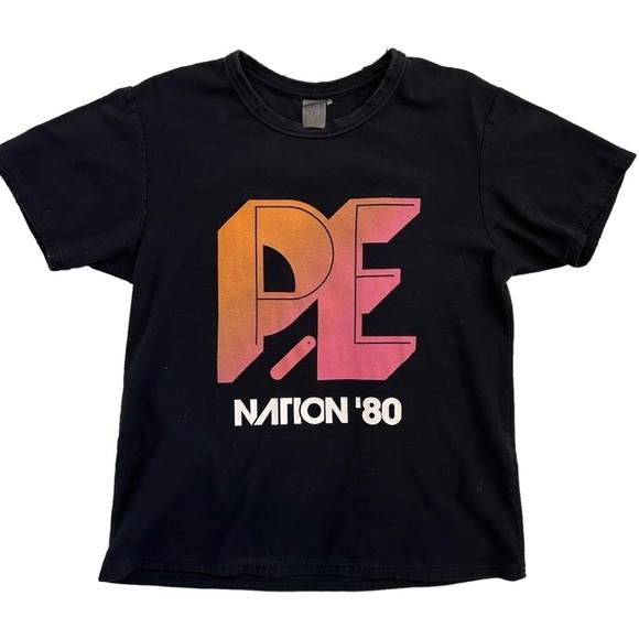 P.E Nation Overspin Tee Black Distressed Oversized T-Shirt XS - Picture 3 of 7